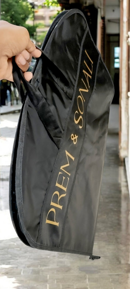 PU leather parachute cover for suits, blazers, and coats with premium finish