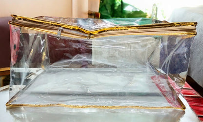 Heavy gown storage cover with biscuit zipper and durable PVC material